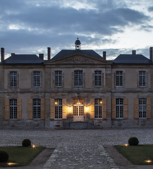 Chateau de Villette historic sumptuous estate France near Paris perfect venue for events including luxury weddings seminars private dinners evening view