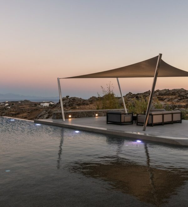 pool in evening